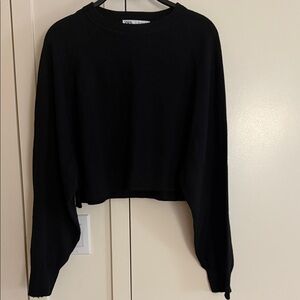 Zara Wool Black Crop Top